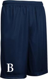 Youth/Adult Mesh Short, Navy